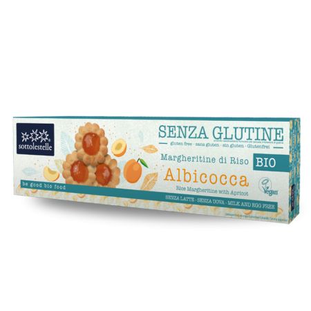 Biscuiti Vegani fara gluten cu caise, 100g, Sottolestelle