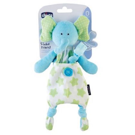 Suport suzeta 3 in 1, Pocket Friend, Elefant, 0801320, Chicco 