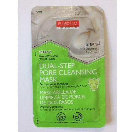 Masca peel-off curatare si reenergizare in 2 pasi, Castravete si Ginseng, 3g+10g, Purederm