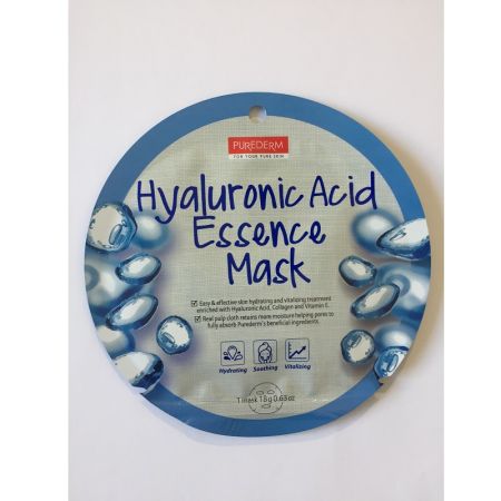 Masca tratament din celuloza, naturala, hidratare, netezire si revitalizare cu Acid Hyaluronic, Colagen si Vit.E, 18g, Purederm