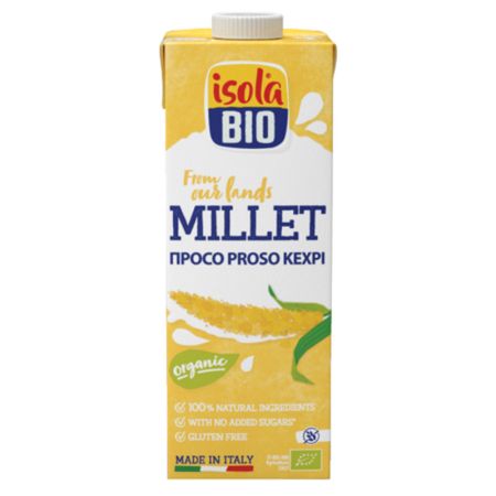 Bautura vegetala Bio din mei fara zahar Isola Bio, 1L, Isola Bio