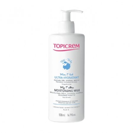 Lapte ultra hidratant pentru bebelusi si copii Topicream Bebe, 500 ml, Topicrem
