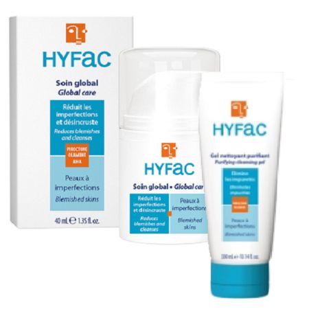 Pachet Crema globala anti-imperfectiuni cu AHA si Gel de spalare Hyfac, Moulin Royal Cosmetics