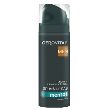 Spuma de ras Mentol, 200ml, Gerovital Men 