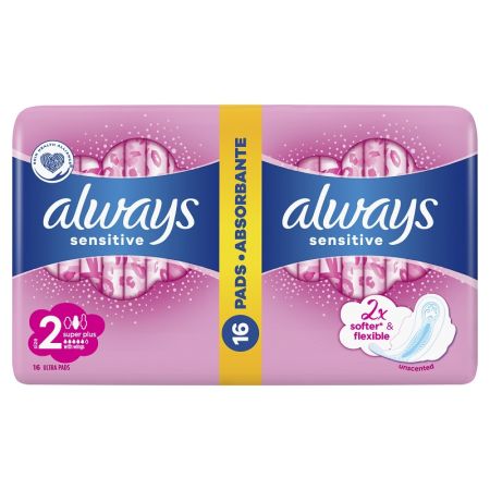 Absorbante Always Sensitive Duo Pack Ultra Super Plus, 16 bucati, P&G