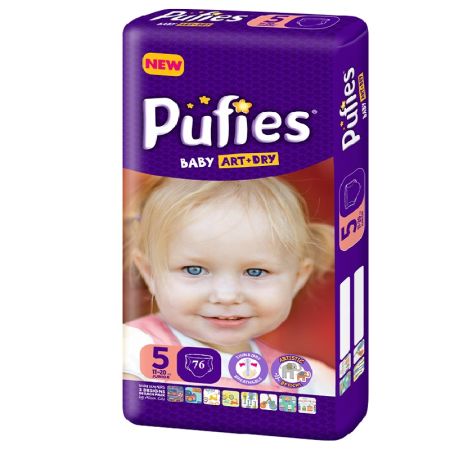 Scutece Nr 5, Pufies Baby Art Junior, 11-20 kg, 76 buc, Ficosota Sintez