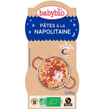 Meniu Bio paste Napoletane, 2x200 g, Babybio