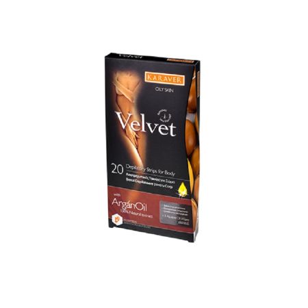 Benzi depilatoare pentru corp cu ulei de argan Velvet, 20 bucati, Karaver