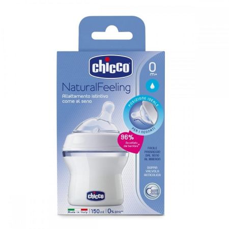 Biberon cu tetina inclinata Step Up, 0 luni, 80711, Chicco