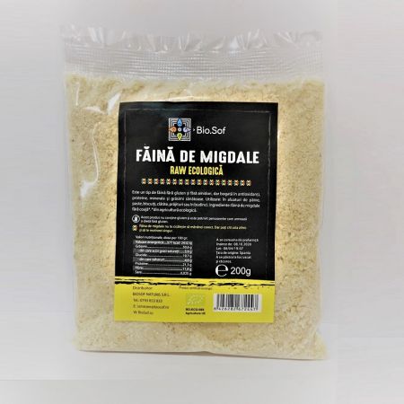 Faina de migdale Raw, 200 gr, Biosof