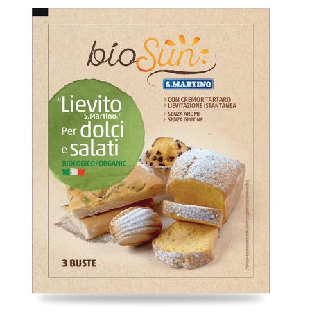 Praf de copt fara gluten Biosun, 3 plicuri, 48 gr, S.Martino