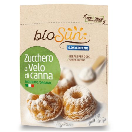 Zahar brut pudra din trestie Bio fara gluten Biosun, 125 g, S.Martino