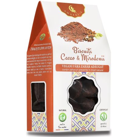 Biscuiti vegani cu mirodenii si cacao, 130g, Hiper Ambrozia