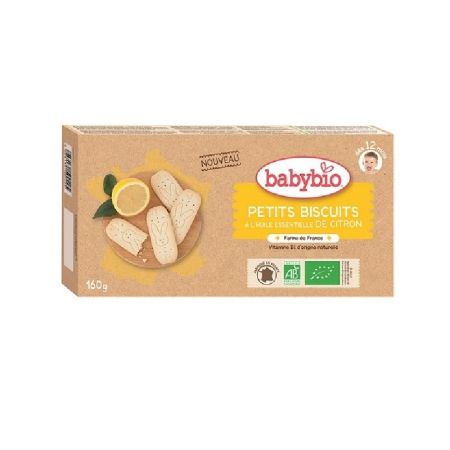 Biscuiti cu lamaie pentru copii, 160 g, Babybio