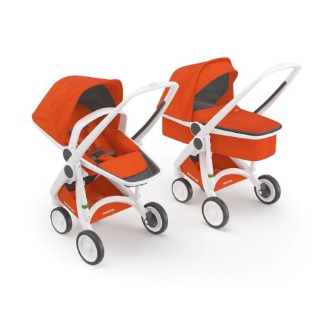 Carucior 2 in 1, White Orange, Greentom