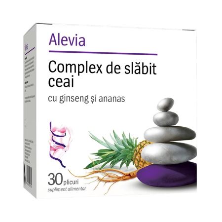 Complex de slabit cu ginseng si ananas, 30 plicuri, Alevia