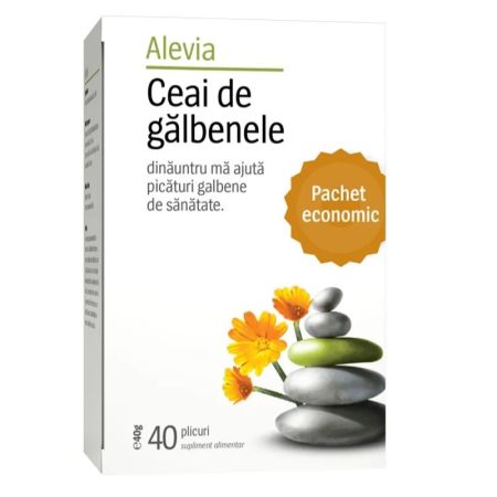 Ceai de galbenele, 40 plicuri, Alevia