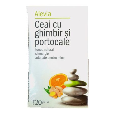 Ceai de ghimbir si portocala, 20 plicuri, Alevia