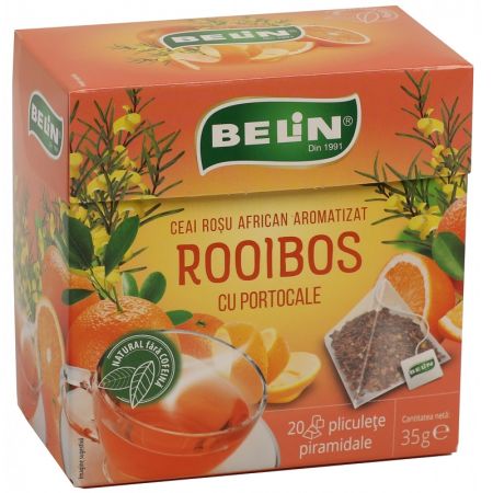 Ceai Rooibos cu Portocale, 20 plicuri, Belin