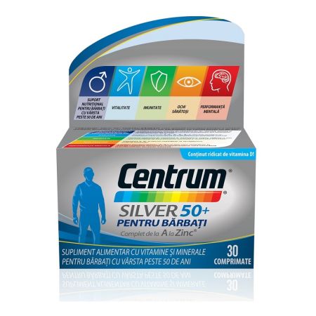 Centrum Silver 50+ pentru barbati, 30 comprimate, GsK