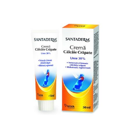 Crema cu 30% uree pentru calcaie crapate, 50 ml, Santaderm