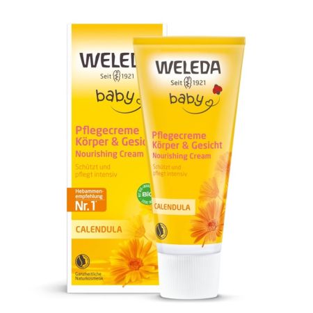 Crema de corp hidratanta cu galbenele, 75 g, Weleda Baby