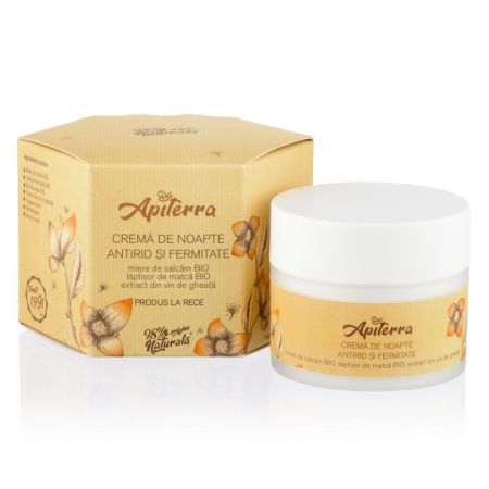 Crema de noapte pentru fermitatea pielii si impotriva ridurilor, 50 ml, Apiterra