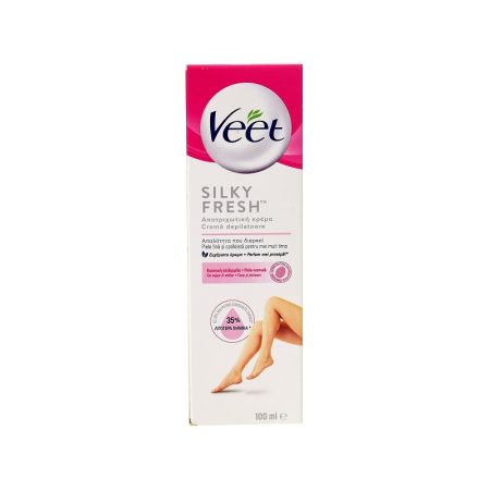 Crema depilatoare pentru piele normala, 100 ml, Veet Silky Fresh