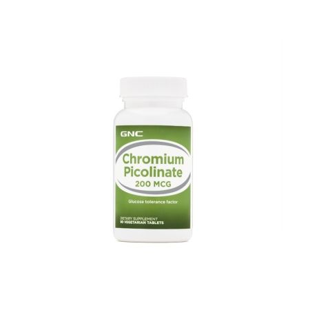 Crom Picolinat, 200 MCG, 90 tablete, GNC