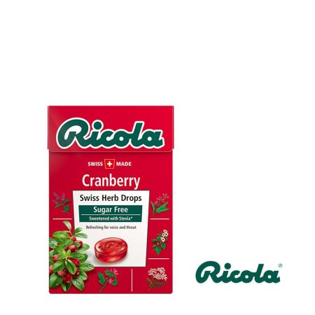 Dropsuri din plante cu gust de merisoare, 40 gr, Ricola