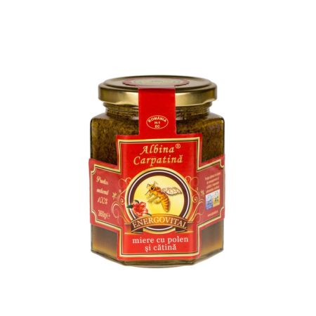 Miere cu polen si catina Energovital , 360 gr, Albina Carpatina