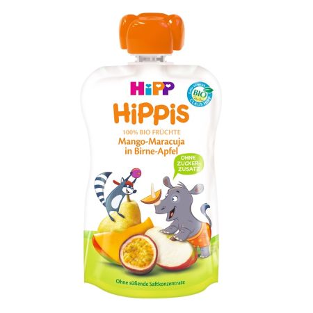 Piure Bio cu Para, Mar, Mango, Fructul Pasiunii Hippis, 100 gr, Hipp