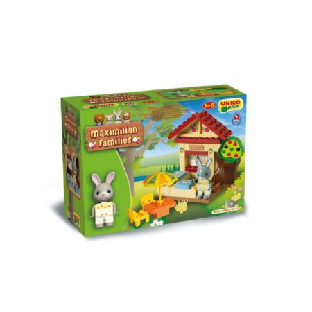 Joc de construit Maximilian Families Rabbit cafe, 33 piese,  8924, Unico Plus