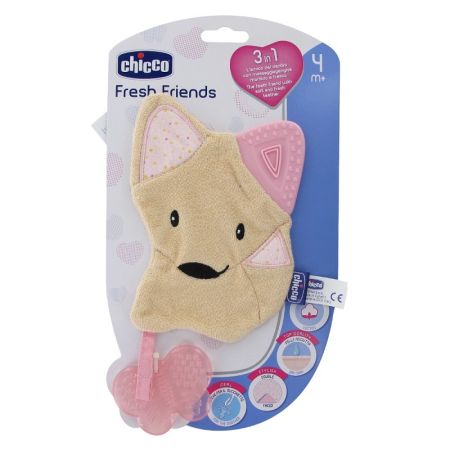 Jucarie gingivala 3 in 1 Fresh Friends Girl, 0258310, Chicco