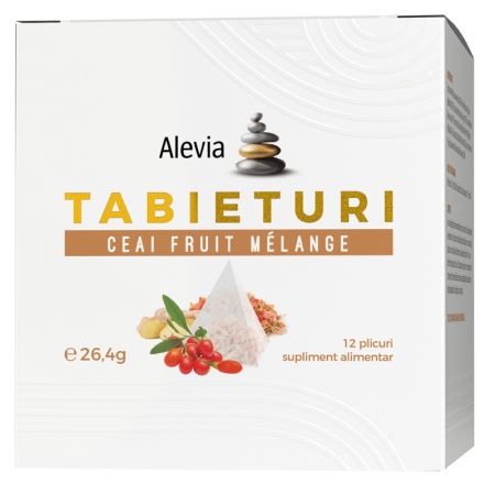 Tabieturi ceai fruit melange, 12 plicuri, Alevia