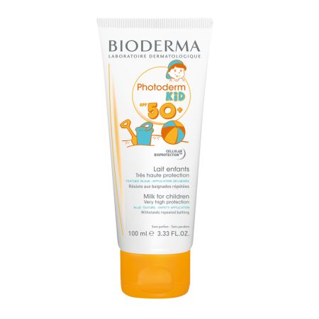 Lapte colorat protectie solara Photoderm Kid SPF 50+, 100 ml, Bioderma