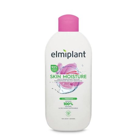 Lapte demachiant delicat pentru ten uscat-sensibil, Skin Moisture, 200 ml, Elmiplant