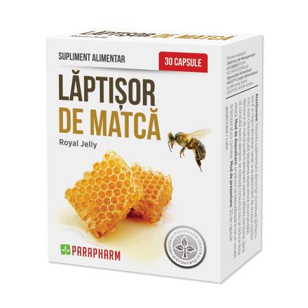 Laptisor de matca, 30 capsule, Parapharm