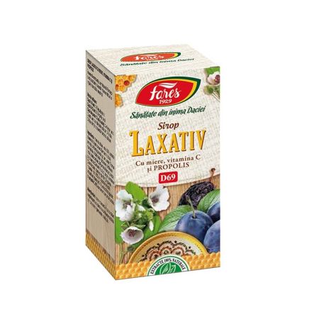 Laxativ sirop miere cu propolis, 100 ml, Fares