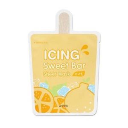 Masca faciala pentru luminozitate cu mandarina Icing Sweet Bar, 21 g, Apieu