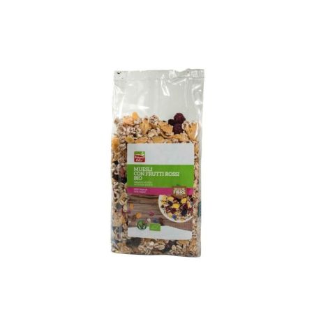 Musli Bio cu fructe rosii, 375 g, Finestra Cielo