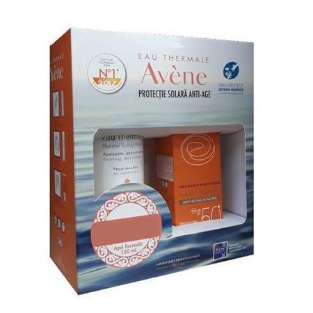 Oferta Pachet Crema protectie solara Anti-Age SPF50+ si Apa Termala, Avene