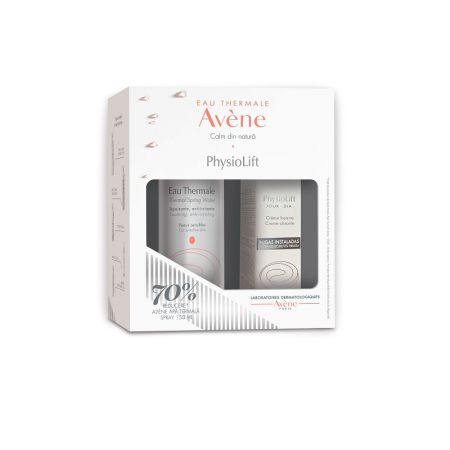 Pachet Physiolift Crema de zi pentru riduri profunde 30 ml + Apa termala 150 ml redusa 70%, Avene