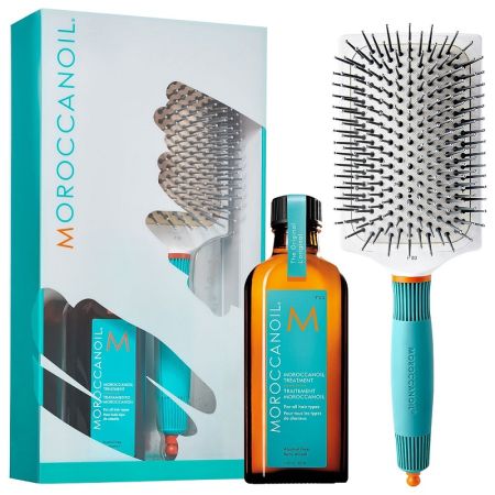 Pachet Tratament pentru toate tipurile de par 100ml + Perie de par, Moroccanoil