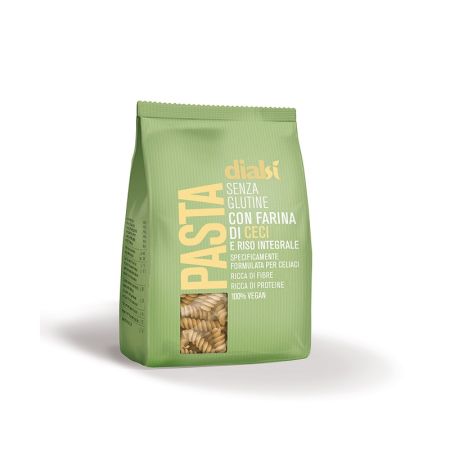 Paste Fusilli din naut si orez integral, 240 g, Dialsi