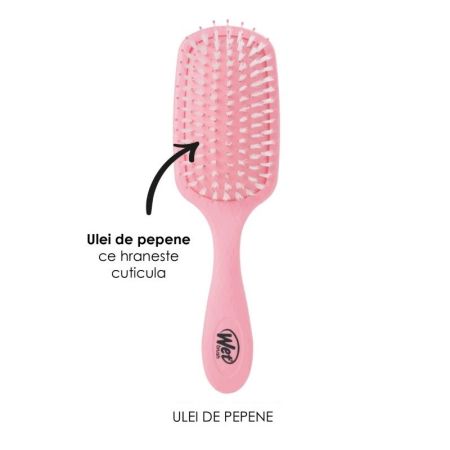 Perie de par infuzata cu ulei de arbore de pepene Go Green Treatment and Shine BrushWat, Wet Brush