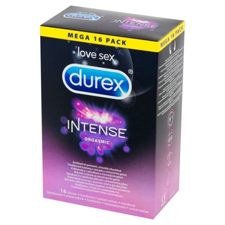 Prezervative Intense Orgasmic, 16 bucati, Durex