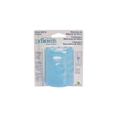 Protectie pentru biberon din sticla albastru, 120 ml, 886, Dr. Browns