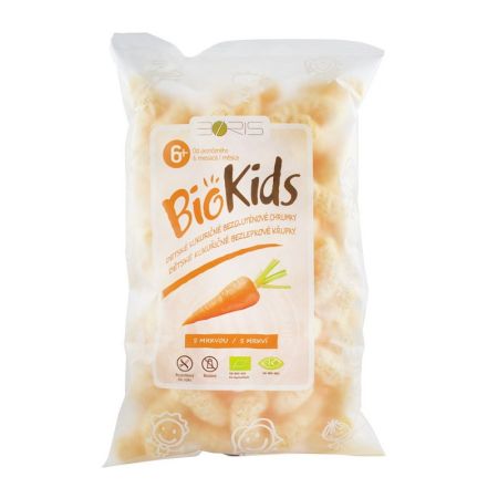 Pufuleti Bio cu morcovi, 55 g, Biokids