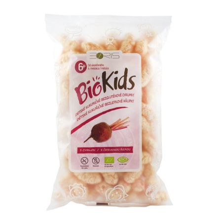 Pufuleti Bio cu sfecla rosie, 55 gr, Biokids